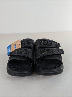 Hoka One Ora Luxe slide sandal in black unisex size W8 M6